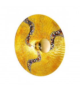 Design Wandleuchte LUNA 24 Karat Gold 1 Glühbirne