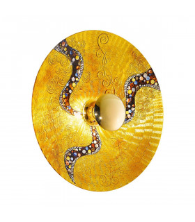 Design Wandleuchte LUNA 24 Karat Gold 1 Glühbirne