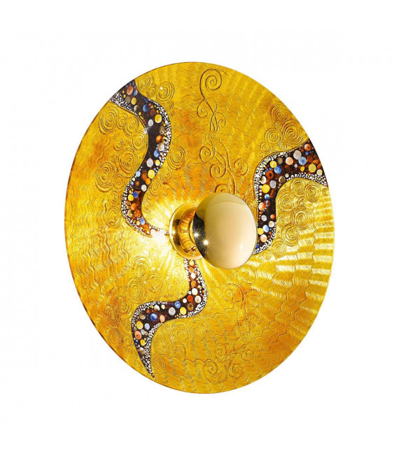 Applique murale design LUNA Or 24 Carats 1 ampoule