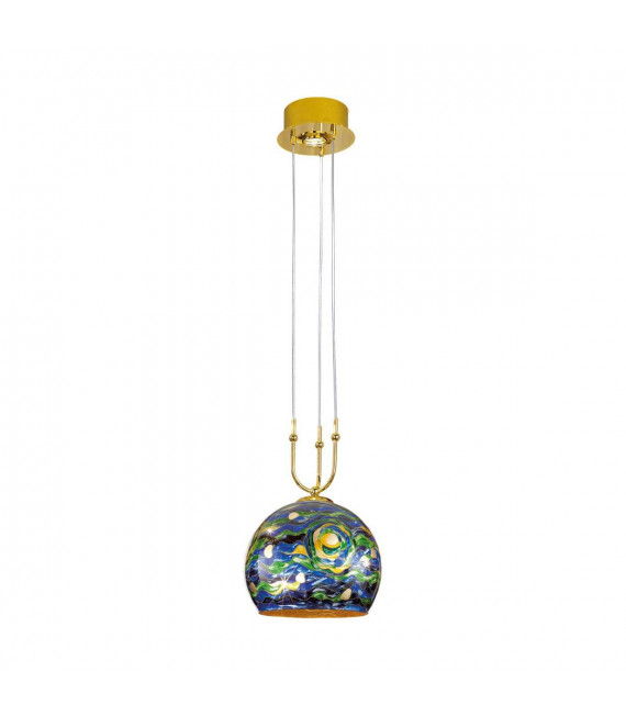 Lampada a sospensione design LUNA 24 carati in oro 1 + 1 lampadine