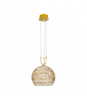 Lampada a sospensione design LUNA 24 carati in oro 1 + 1 lampadine