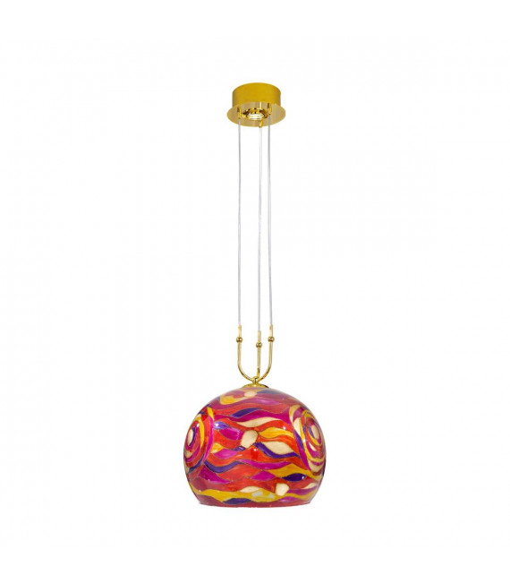 Lampada a sospensione design LUNA 24 carati in oro 1 + 1 lampadine