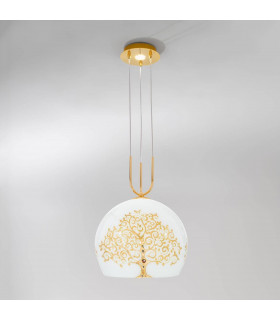 Lampada a sospensione design LUNA 24 carati in oro 1 + 1 lampadine