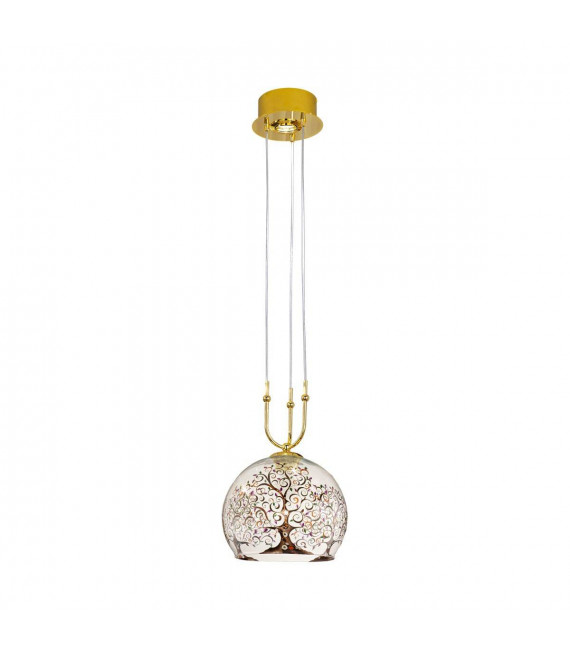 Lampada a sospensione design LUNA 24 carati in oro 1 + 1 lampadine