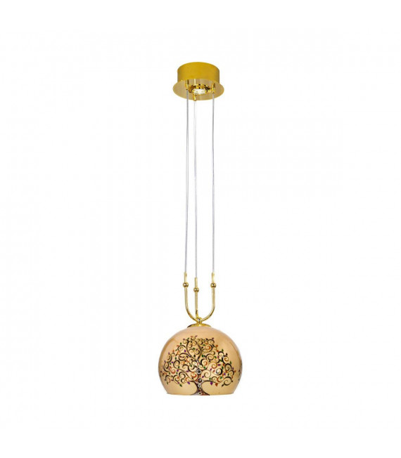 Design Pendelleuchte LUNA 24 Karat Gold 1 + 1 Glühbirnen