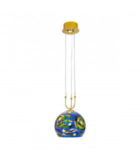 Design Pendelleuchte LUNA 24 Karat Gold 1 + 1 Glühbirnen