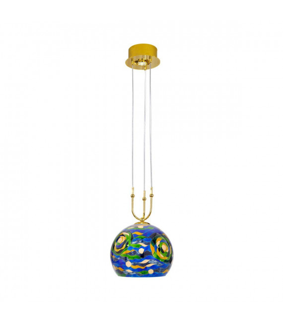 Lampada a sospensione design LUNA 24 carati in oro 1 + 1 lampadine