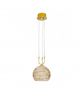 Lámpara colgante de diseño LUNA 24 quilates Oro 1 + 1 bombillas