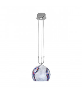 Lámpara colgante de diseño LUNA cromo 1 + 1 bombillas