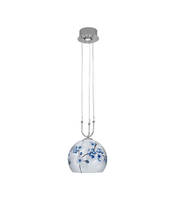 Lámpara colgante de diseño LUNA cromo 1 + 1 bombillas