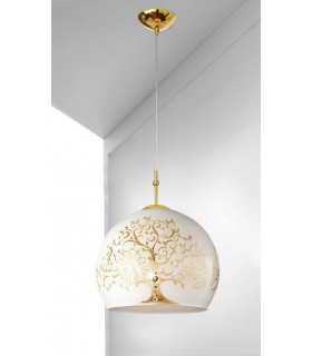 Design Pendelleuchte LUNA Gold 24 Karat 1 Glühbirne