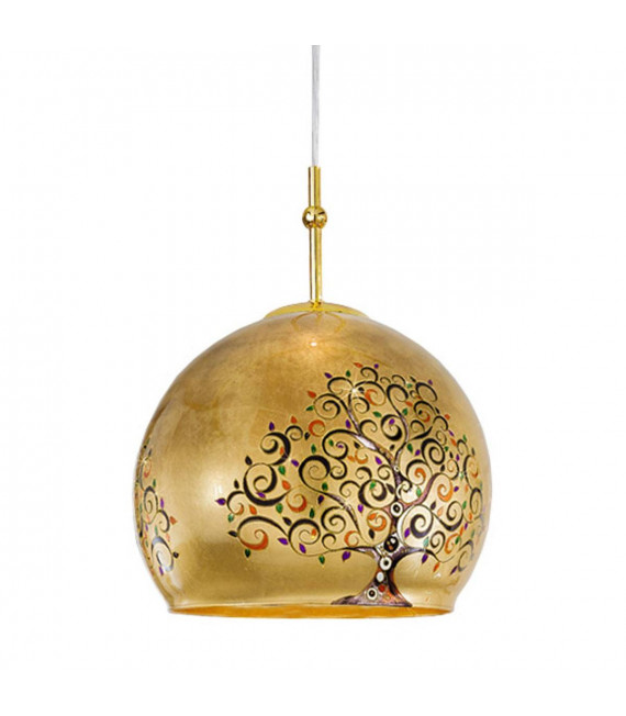 Lampada a sospensione design LUNA Gold 24 carati 1 lampadina
