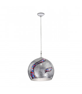 Design Pendelleuchte LUNA Chrom 1 Glühbirne