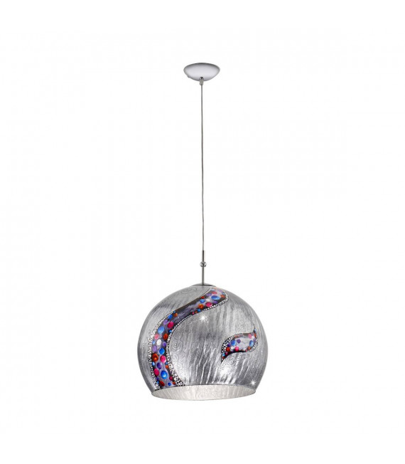 Lámpara colgante de diseño LUNA cromo 1 bombilla