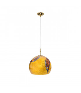 Design Pendelleuchte LUNA Gold 24 Karat 1 Glühbirne