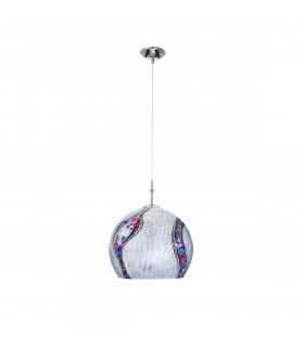 Design Pendelleuchte LUNA Chrom 1 Glühbirne