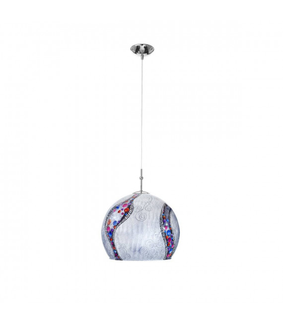 Lampada a sospensione design LUNA cromata 1 lampadina