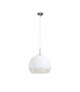 Lampada a sospensione design LUNA cromata 1 lampadina