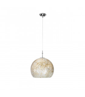 Lampada a sospensione design LUNA cromata 1 lampadina