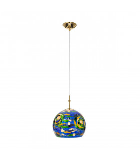 Lampada a sospensione design LUNA Gold 24 carati 1 lampadina