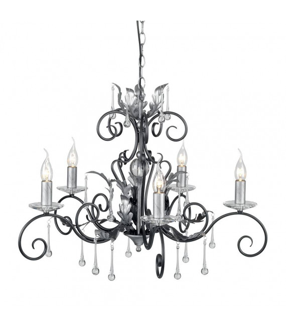 Lampada a sospensione Amarilli, bronzo / oro, 5 lampadine