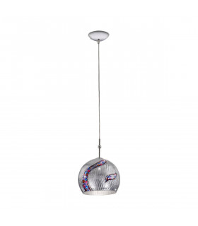 Lámpara colgante de diseño LUNA cromo 1 bombilla