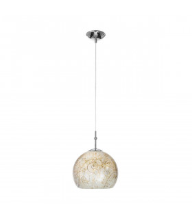 Lampada a sospensione design LUNA cromata 1 lampadina