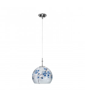 Design Pendelleuchte LUNA Chrom 1 Glühbirne