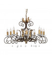 plafonnier ventilateur vintage 2 ampoules e27 max 60w brun patiné
