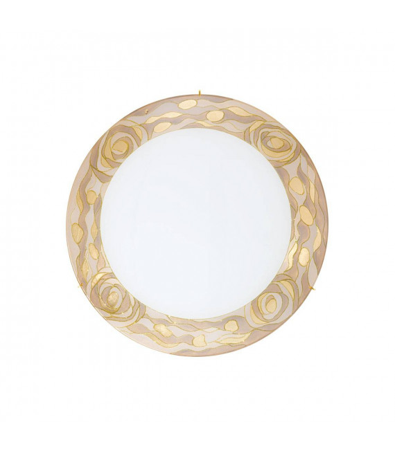 Plafonnier design SERENA Or 24 Carats 3 ampoules
