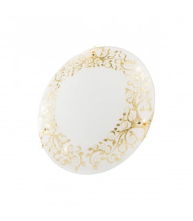 Design Deckenleuchte SERENA Gold 24 Karat 2 Glühbirnen