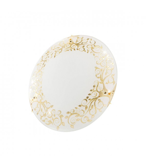 Design Deckenleuchte SERENA Gold 24 Karat 2 Glühbirnen