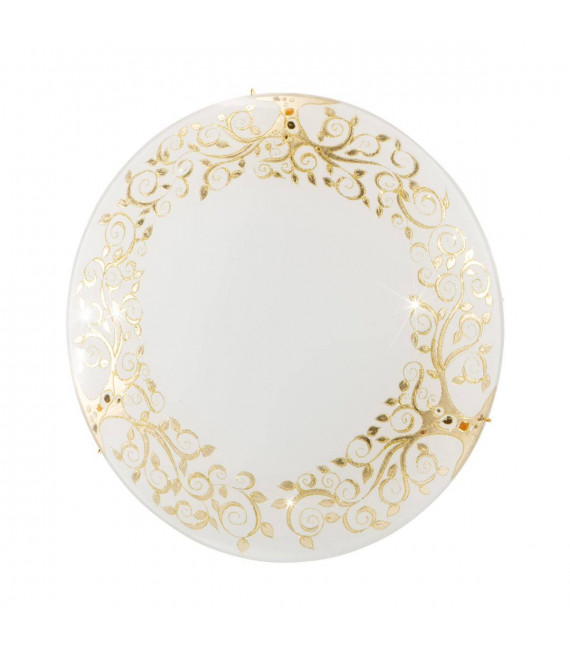 Plafón de diseño SERENA Gold 24 quilates 4 bombillas