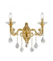 Applique murale classique CONTARINI CRYSTAL or Français 2 ampoules