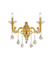 Applique murale classique CONTARINI CRYSTAL Or 24 Carats 2 ampoules