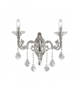 Applique murale classique CONTARINI CRYSTAL chrome 2 ampoules