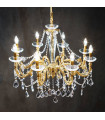 Chandelier classique CONTARINI CRYSTAL or Français 8 ampoules