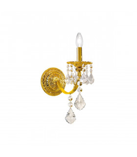 Applique murale classique PISANI CRYSTAL or Français 1 ampoule