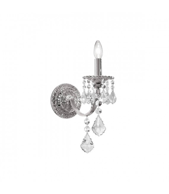 Applique classica PISANI CRYSTAL cromo 1 lampadina