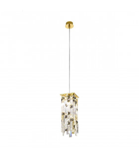 Design Pendelleuchte PRISMA 24 Karat Gold 1 Glühbirne