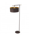 Applique Balance, laiton poli, avec abat-jour marron