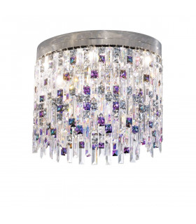 Plafonnier design PRISMA chrome 6 ampoules
