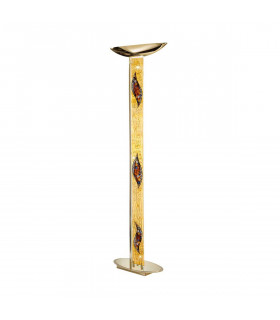 Design Stehleuchte DELPHI Gold 24 Karat 4 Glühbirnen