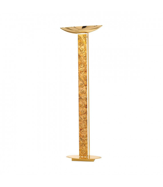 Lámpara de pie de diseño DELPHI Gold 24 quilates 4 bombillas