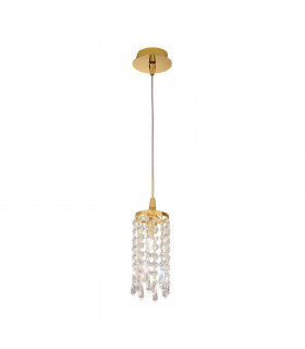 Colgante de diseño CHARLESTON 24 quilates Oro 1 bombilla