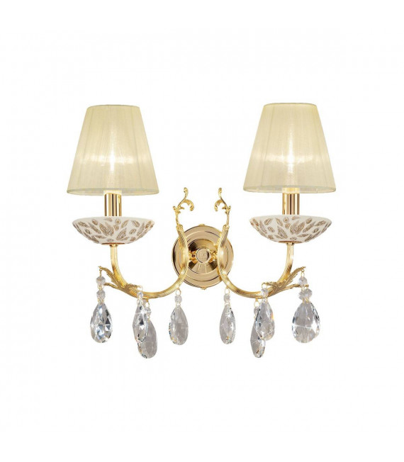 Applique classica VICTORIA 2 oro 24 carati 2 lampadine