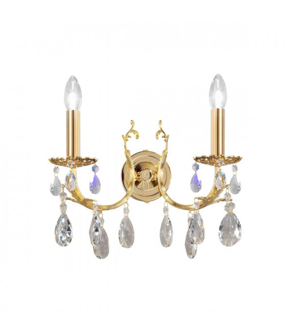 Applique murale classique VICTORIA 2 Or 24 Carats 2 ampoules