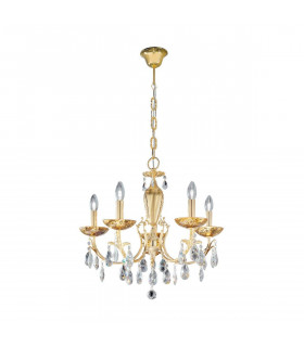 Candelabro clásico VICTORIA 2 Oro 24 Quilates 5 bombillas