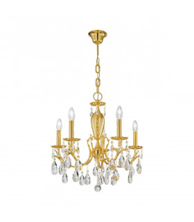 Candelabro clásico VICTORIA 2 Oro 24 Quilates 5 bombillas