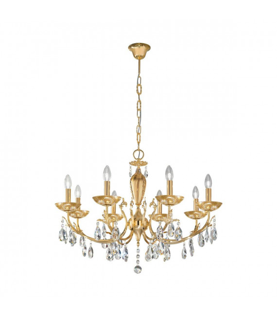 Candeliere classico VICTORIA 2 oro 24 carati 8 lampadine